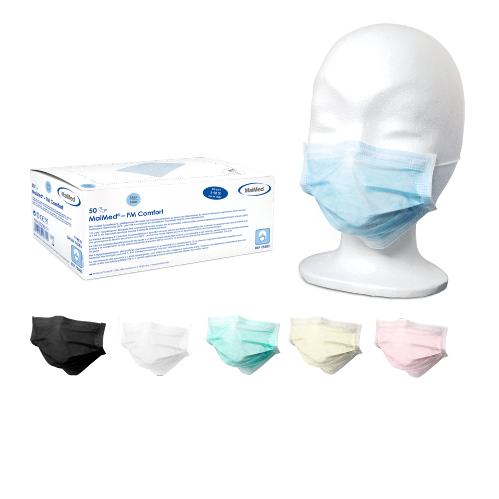 MaiMed-FM Comfort surgical mask, non-sterile, 3-ply, 50 pieces/box