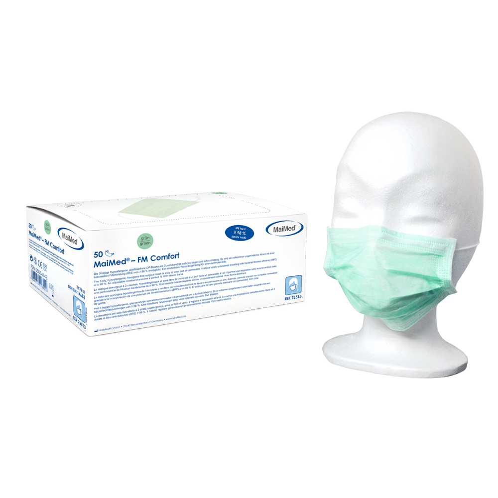 MaiMed-FM Comfort surgical mask, non-sterile, 3-ply, 50 pieces/box
