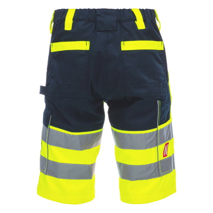 NITRAS MOTION TEX VIZ, high-visibility work trousers, short