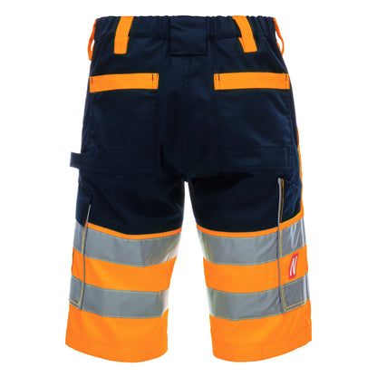 NITRAS MOTION TEX VIZ, high-visibility work trousers, short