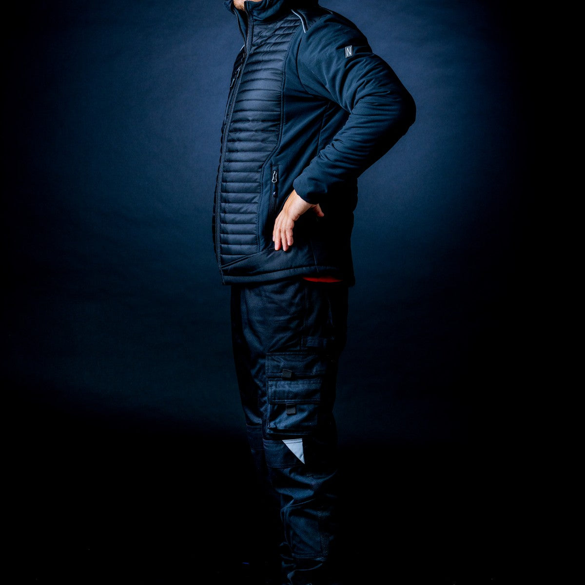 NITRAS MOTION TEX PLUS, quilted softshell jacket, black