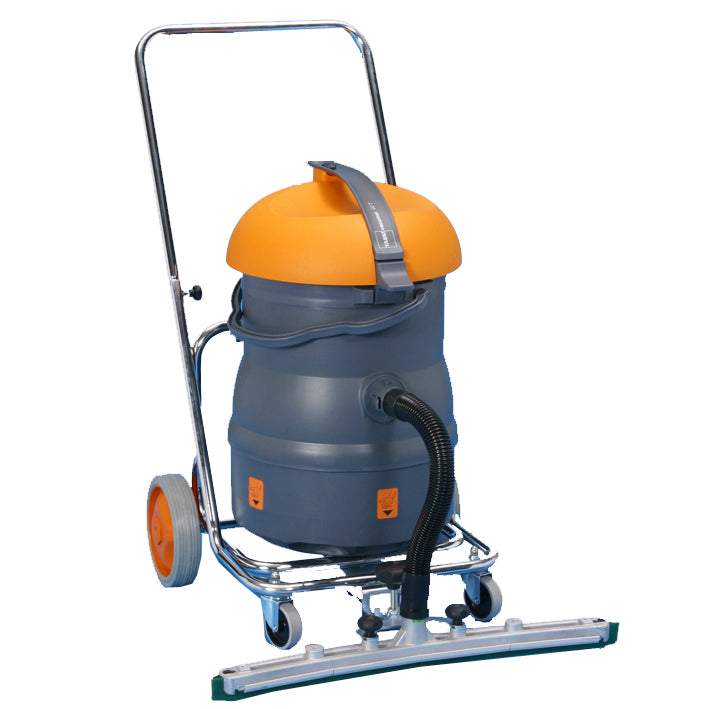 The TASKI vacumat 22 T from Diversey is a powerful wet and dry vacuum cleaner with a tipping chassis and Fixomat nozzle, ideal for medium-sized areas. Package: 1 piece.