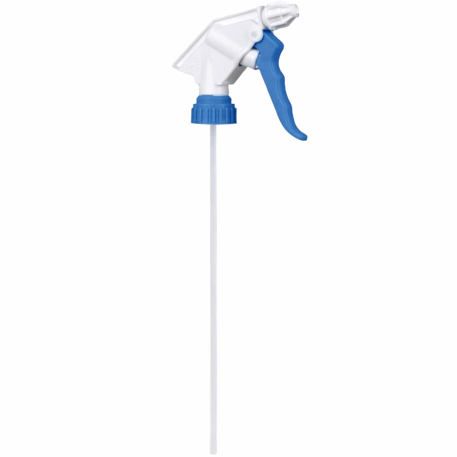 The Dr. Schnell spray head white/blue with 26 cm riser tube (1 piece) from DR.SCHNELL GmbH & Co. KGaA is ideal as a bottle sprayer accessory or replacement spray head for compatible bottles.