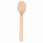 The PAPSTAR wooden spoon "pure" (15.7 cm, 25 pieces) from PAPSTAR GmbH is environmentally friendly, stable, and made from light wood with an oval bowl; biodegradable and simple in design.