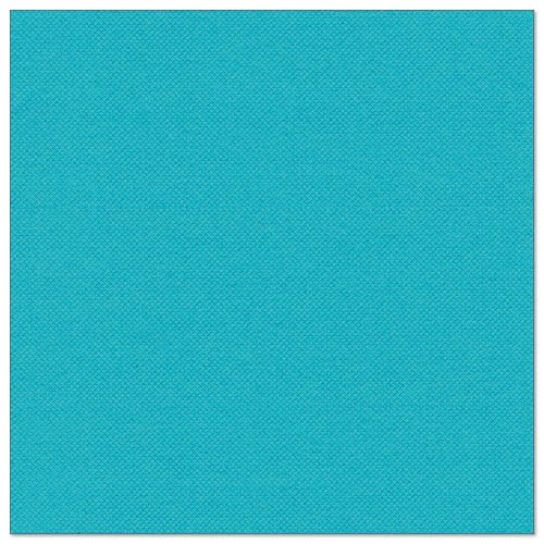 A square PAPSTAR 50 napkins "ROYAL Collection" 1/4 fold 40 x 40 cm in turquoise from PAPSTAR GmbH, with a subtle texture pattern on a white background.