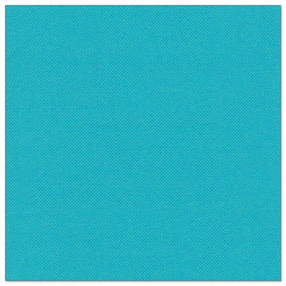 A square PAPSTAR 50 napkins "ROYAL Collection" 1/4 fold 40 x 40 cm in turquoise from PAPSTAR GmbH, with a subtle texture pattern on a white background.