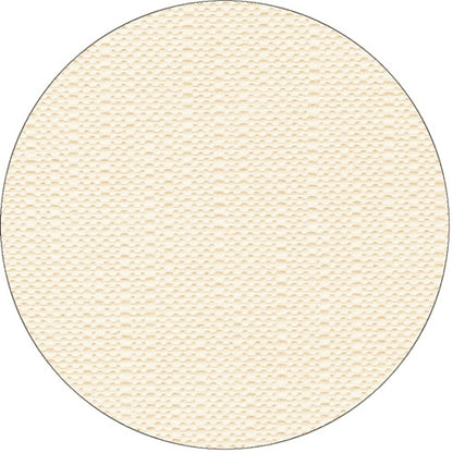 The PAPSTAR tablecloth from the ROYAL Collection by PAPSTAR GmbH is a round, beige tissue tablecloth with a textured, waffle-like pattern on a white background and thin, faintly outlined edges.