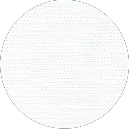 A close-up of the "ROYAL Collection" tablecloth from PAPSTAR GmbH shows its white, round surface with a subtle textured pattern of small, evenly distributed dots. The simple background emphasizes the clearly defined edges.