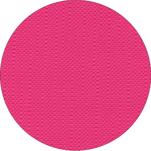 A bright pink circle with a subtly raised texture resembles the "ROYAL Collection" tablecloth from PAPSTAR GmbH.