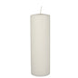 A single PAPSTAR GmbH pillar candle (Ø 80 mm, 250 mm long, white with flat top) stands upright with visible wick against a white background; the candle is wrapped in shrink foil.