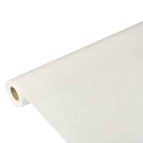 A roll of Starpak tablecloth, fabric-like, fleece 'Soft Selection' by Starpak is displayed on a white background, partially unrolled to show its smooth and soft fabric-like texture.