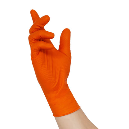 NITRAS TOUGH GRIP N, nitrile disposable gloves, orange