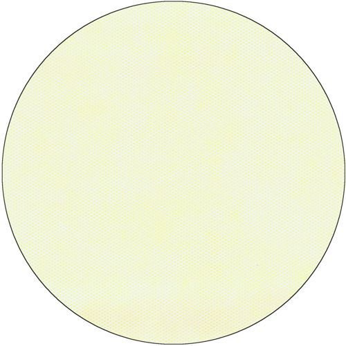 A simple, light yellow circle with a thin black outline on white, whose smooth and even color reflects the soft selection style of the Starpak tablecloth, fabric-like fleece by Starpak.