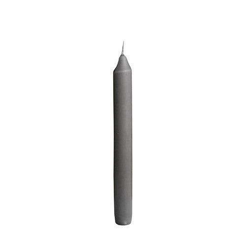 A single unlit gray Starpak 30 table candle (Ø 2.1 cm · 19.6 cm) stands upright against a white background, ideal for elegant Starpak table decorations.