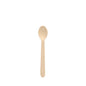 A PAPSTAR coffee spoon made of FSC®-certified wood "pure", 11 cm, environmentally friendly (100 pieces), by PAPSTAR GmbH is placed centrally on a simple white background.