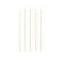 Five PAPSTAR finger food picks "pure", 15 cm, elegantly turned, are arranged vertically against a white background. The wooden skewers from PAPSTAR GmbH have a pointed end and a rounded head - perfect for catering.