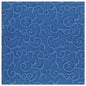 A 40 x 40 cm dark blue napkin from the PAPSTAR "ROYAL Collection" from PAPSTAR GmbH with a subtle, embossed vine pattern. Delivered in a pack of 50 and folded to 1/4 size.