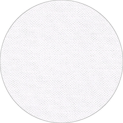 A close-up of the Starpak 20 centerpieces from the "soft selection plus" line shows a white, fabric-like fleece surface with a fine dot pattern. The image is circular and highlights the 80x80cm fabric-like tablecloth from Starpak.