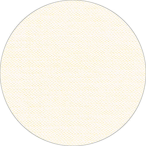 On a plain white background lies a circular white wafer with a fabric-like slightly textured fleece surface and delicate yellowish dots, reminiscent of Starpak 20 table covers “soft selection plus” (80x80 cm).