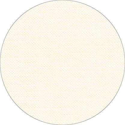 On a plain white background lies a circular white wafer with a fabric-like slightly textured fleece surface and delicate yellowish dots, reminiscent of Starpak 20 table covers “soft selection plus” (80x80 cm).