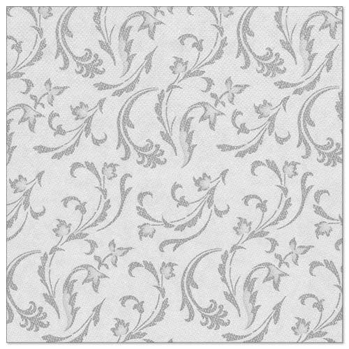 The PAPSTAR 50 napkins "ROYAL Collection" 1/4-fold 40 x 40 cm gray from PAPSTAR GmbH are elegant gray napkins with a subtle, repeating pattern of delicate floral and vine motifs for sophisticated table settings.