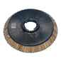 A round, black polishing brush (Ø 43 cm) with brown bristles and a central mounting hole, for TASKI ergodisc 165/200/duo parquet floors. Label: "TASKI original 8504.490". Brand: Diversey Deutschland GmbH & Co. OHG.
