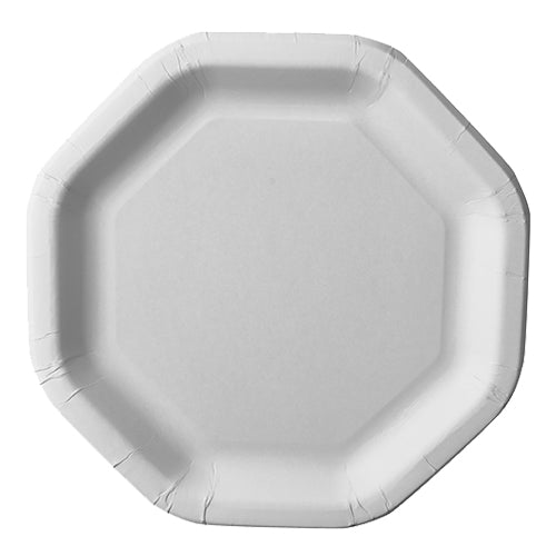 The PAPSTAR plate "pure" octagonal (23.5 cm, white) from PAPSTAR GmbH is an eco-friendly, simple white octagonal plate with a smooth surface and raised edges - perfect for parties. The package contains 50 plates in shrink wrap.