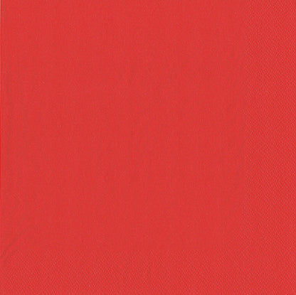 The 50 napkins from PAPSTAR GmbH are simple, solid-colored, bright red, 2-ply, square napkins with a slight edge structure in the format 40 cm x 40 cm and folded in 1/4 format.