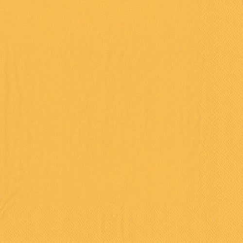 The 50 napkins in 2-ply 1/4-fold (40 x 40 cm) from PAPSTAR GmbH are solid yellow napkins with a subtly textured edge and middle section, creating a slight shading difference at the edges.