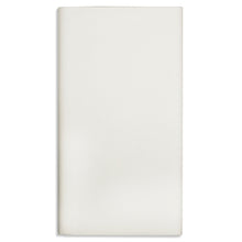 A smooth, simple white napkin with clean edges lies on a white background, echoing the simplicity of the PAPSTAR tablecloth folded 120x180 cm white sheet from PAPSTAR GmbH - ideal for festive occasions.