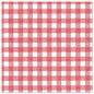 A square cloth with a red and white gingham pattern fits perfectly with the PAPSTAR GmbH 50 napkins "ROYAL Collection" 1/4-fold 40 x 40 cm red.