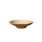 The PAPSTAR 50 finger food bowls, bamboo "pure" round from PAPSTAR GmbH is a flat, round bowl with a wide rim made of light bamboo with natural grain - ideal for eco-friendly serving of finger food on a plain white background.