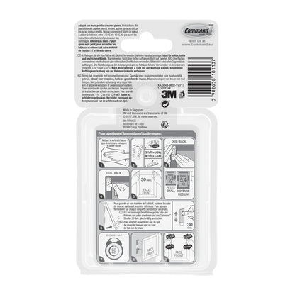Back of 3M Deutschland GmbH small and medium-sized Command™ Picture Hanging Strips, value pack, 17203 packaging with multilingual instructions, barcode, and diagrams for easy mounting and picture hanging without drilling or nails.