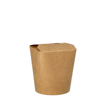 A PAPSTAR GmbH snack box made of brown cardboard, rectangular with a folded lid, from the 25-piece set "PAPSTAR 25 Snack Boxes", photographed against a white background.