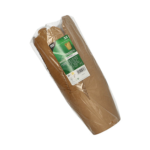 25 snack boxes from PAPSTAR GmbH, rectangular and brown made of cardboard, in an eco-friendly set - packed in clear foil with a green-white label. Perfect for snacks on the go.