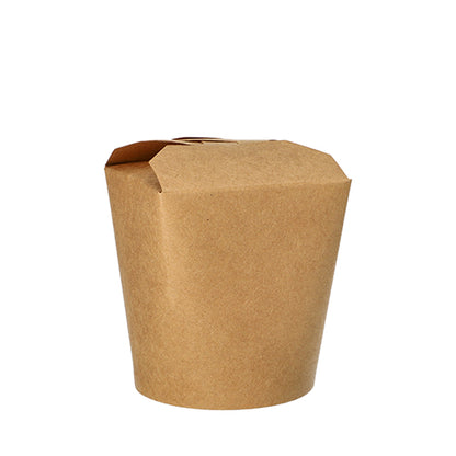 A PAPSTAR 25 snack boxes, cardboard rectangular brown from PAPSTAR GmbH is presented upright, with the closed, folded lid visible against a white background.