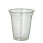 The PAPSTAR cold drink cup PLA "pure", crystal clear (Ø 9.5 cm, 70 pieces) from PAPSTAR GmbH is biodegradable, with a slightly flared rim and measurement markings, presented against a white background.