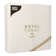 The ROYAL Collection from PAPSTAR GmbH includes 50 white paper napkins (40x40 cm, 1/8-fold), which are ideal for a stylishly set table with their simple, elegant design.