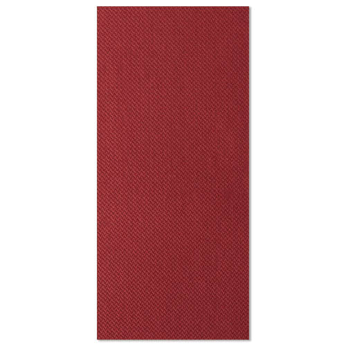 A rectangular, red textured fabric sample from the 50 napkins "ROYAL Collection" 1/8-fold 40 x 40 cm from PAPSTAR GmbH is presented against a white background, ideal for elegant napkins or stylish table decoration.