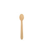 A single PAPSTAR wooden spoon "pure" (11 cm) made of wood with a round spoon head and straight handle lies centrally on a white background. Ideal for coffee and desserts, 10 pieces per bag, by PAPSTAR GmbH.