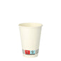 A simple white Starpak "To Go" paper cup (0.18 l, Ø 7 cm, 9.2 cm) with a warning notice at the bottom edge is depicted on a white background. The package contains 50 cups.