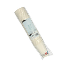 A package of 50 white Starpak vending cups "To Go" (0.18 l, Ø 7 cm, 9.2 cm) is depicted in a transparent plastic wrap with an attached product label. The packaging is shown on a plain white background.