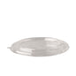 The PAPSTAR 50 lid for salad bowls, round clear 2 cm height PLA from PAPSTAR GmbH is a transparent, flat lid with a practical tab for easy removal – ideal as an eco-friendly lid for salad bowls.