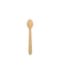 A PAPSTAR wooden coffee spoon "pure", 11 cm, eco-friendly from PAPSTAR GmbH with a round bowl and straight handle lies centrally on a white background.