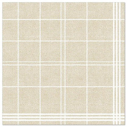The PAPSTAR 50 napkins "ROYAL Collection" 1/4-fold 40 x 40 cm sand by PAPSTAR GmbH are high-quality beige napkins with a textured surface and subtle checkered pattern, ideal for those seeking high-quality napkins.