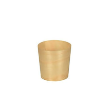 The PAPSTAR "pure" wooden finger food bowls, round, Ø 4.5 cm (12 pieces) from the PAPSTAR GmbH are small, round wooden bowls that are ideal for serving finger food and add an eco-friendly touch to any table setting. Pictured against a simple white background.