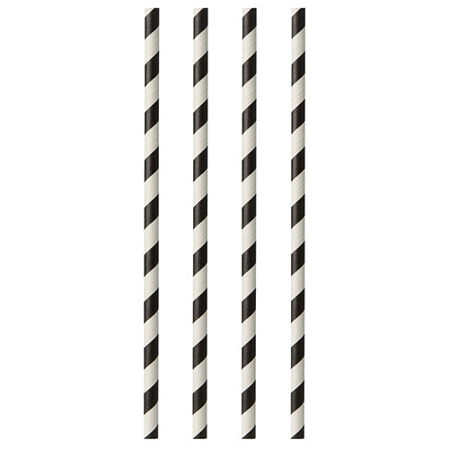 Four PAPSTAR 100 straws, paper Ø 6 mm by PAPSTAR GmbH are arranged vertically in a row against a plain white background.