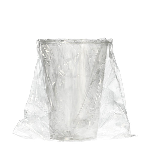 The PAPSTAR cold drink cup PLA "pure" (0.2L) from PAPSTAR GmbH is crystal clear, biodegradable, and individually wrapped in transparent foil - depicted against a white background. The package contains 50 pieces.