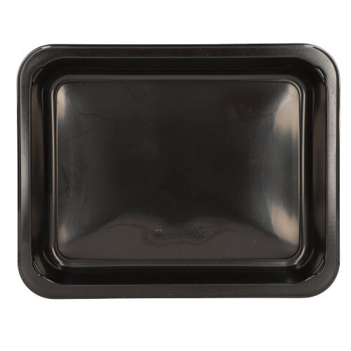 A black, rectangular Starpak 50 microwave dish, PP food dish by Starpak is shown from above on a white background. The empty, microwave-safe dish has slightly rounded corners.