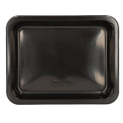 A black, rectangular Starpak 50 microwave dish, PP food dish by Starpak is shown from above on a white background. The empty, microwave-safe dish has slightly rounded corners.